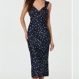 ASTR the Label Lace Trim Satin Slipdress